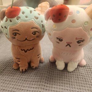 Moriah Elizabeth 6-inch stuffed animals/Shelly Pink Cat and Eustace